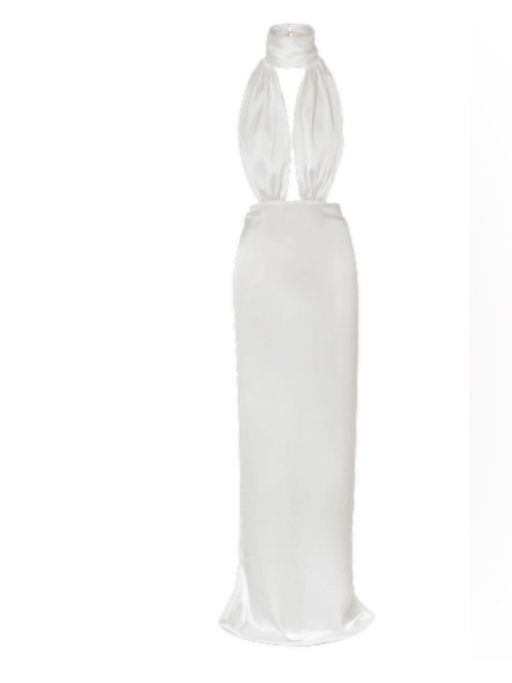 Baobab Collection Ivory Halter Satin Wedding Gown